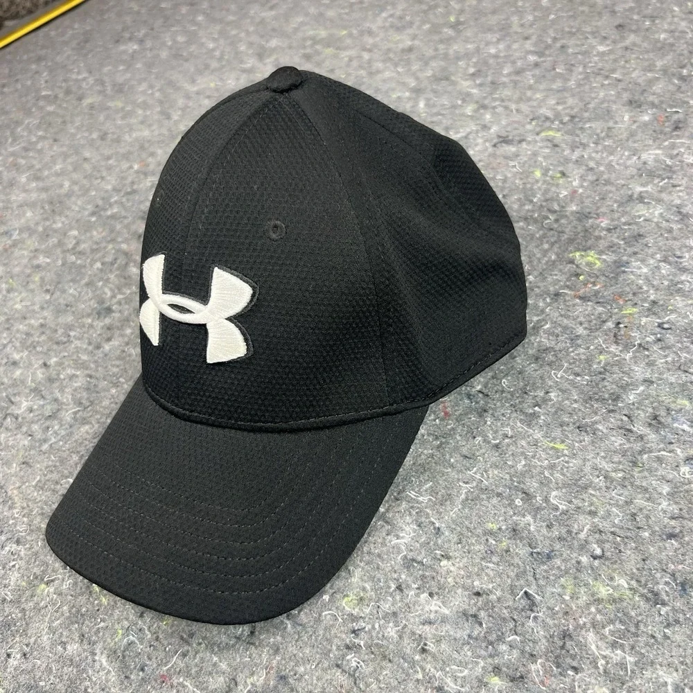 Under Armour Men's Baseball Cap L/XL Black Breathable Sports Casual Hat Used